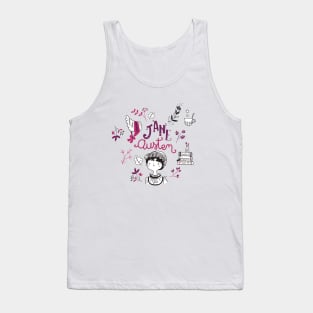 Jane Austen cartoon portrait Tank Top